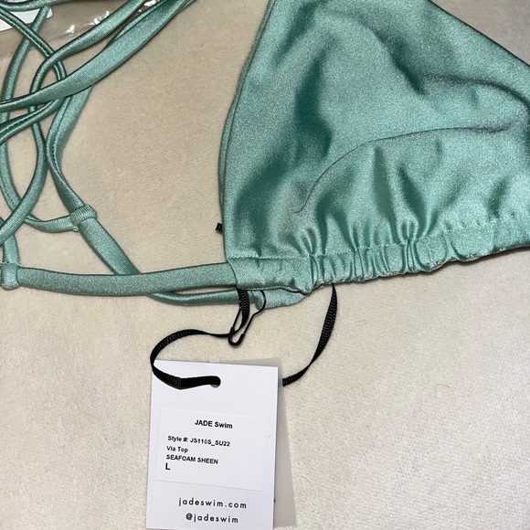 Jade swim via bikini top seafoam sheer size L - Picture 5 of 9